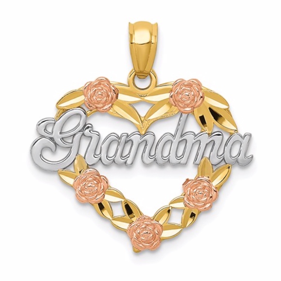 14k Grandma Heart Pendant - Picture 1 of 3